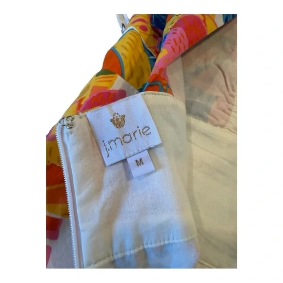 Vibrant Floral Flutter-Sleeve Romper - Orange Multi - Picture 7 of 16